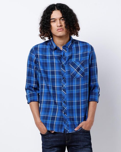 Buy Blue Shirts for Men by DNMX Online