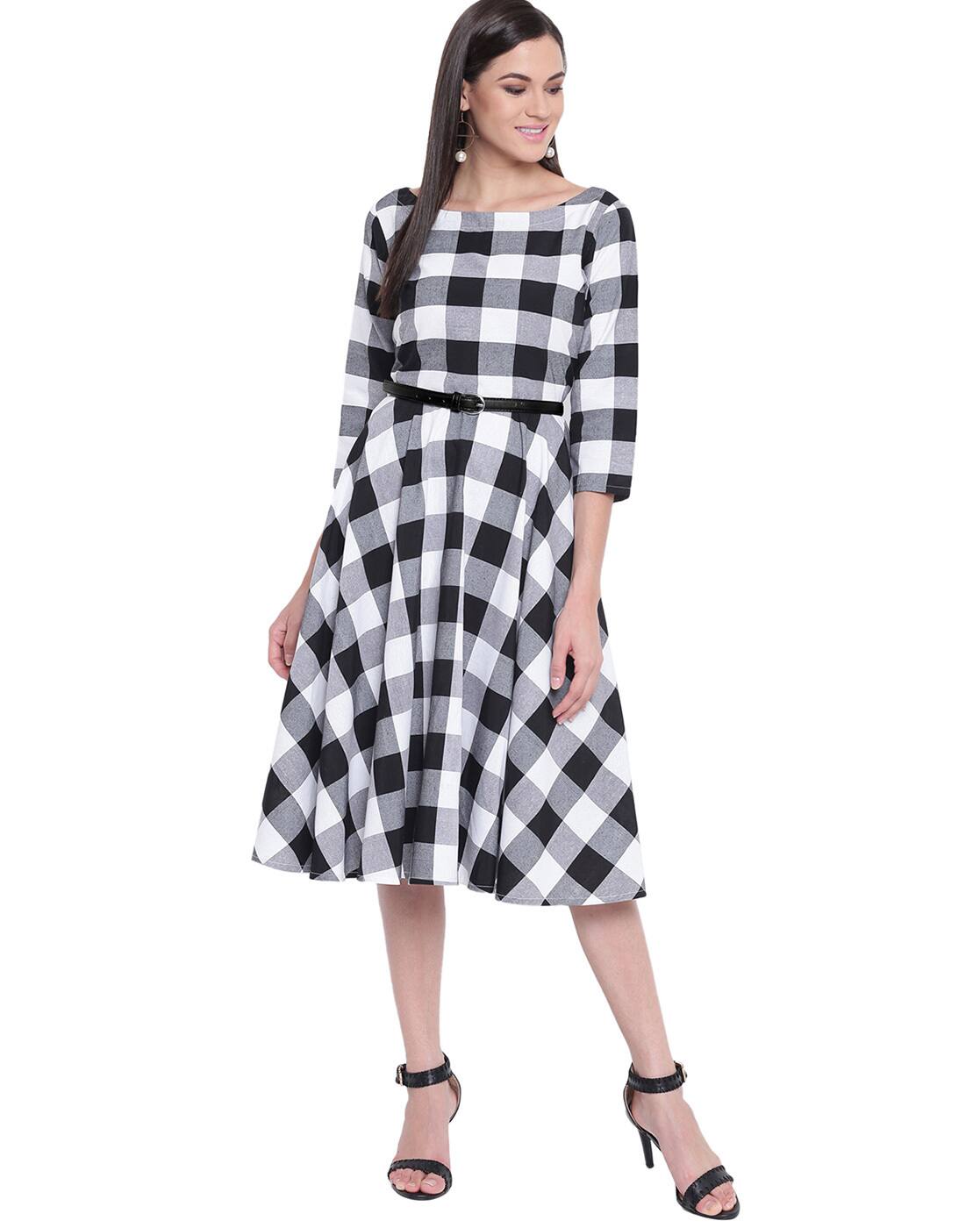 black and white dresses for ladies