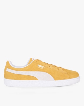 puma suede navy yellow