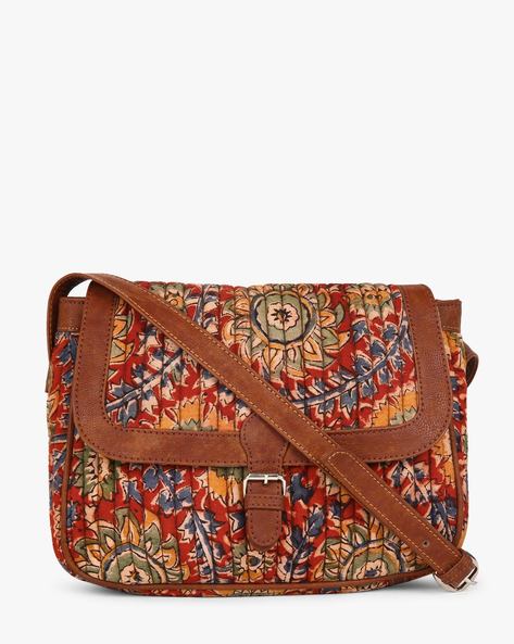 Buy Women's Sling Bag With Kalamkari Print From Decorous(MultiColour) at  Amazon.in