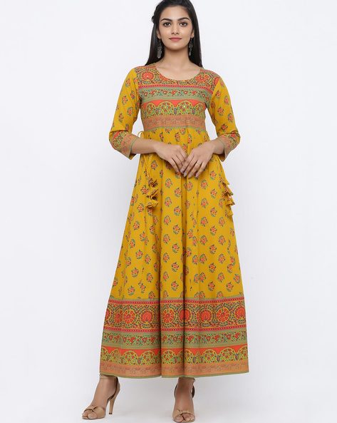 anarkali printed kurta