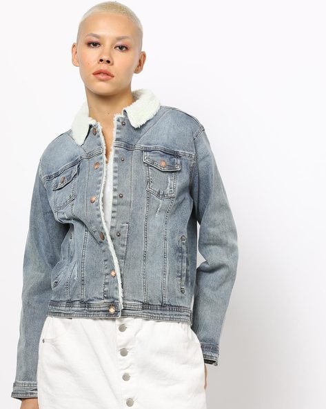 Details more than 140 distressed sherpa denim jacket best