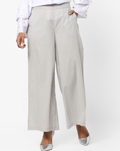 Mid-Rise Palazzo Pants with Pockets Price in India