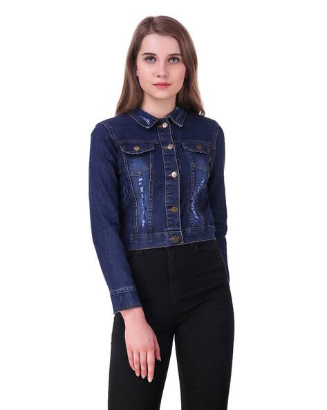 ladies navy denim jacket