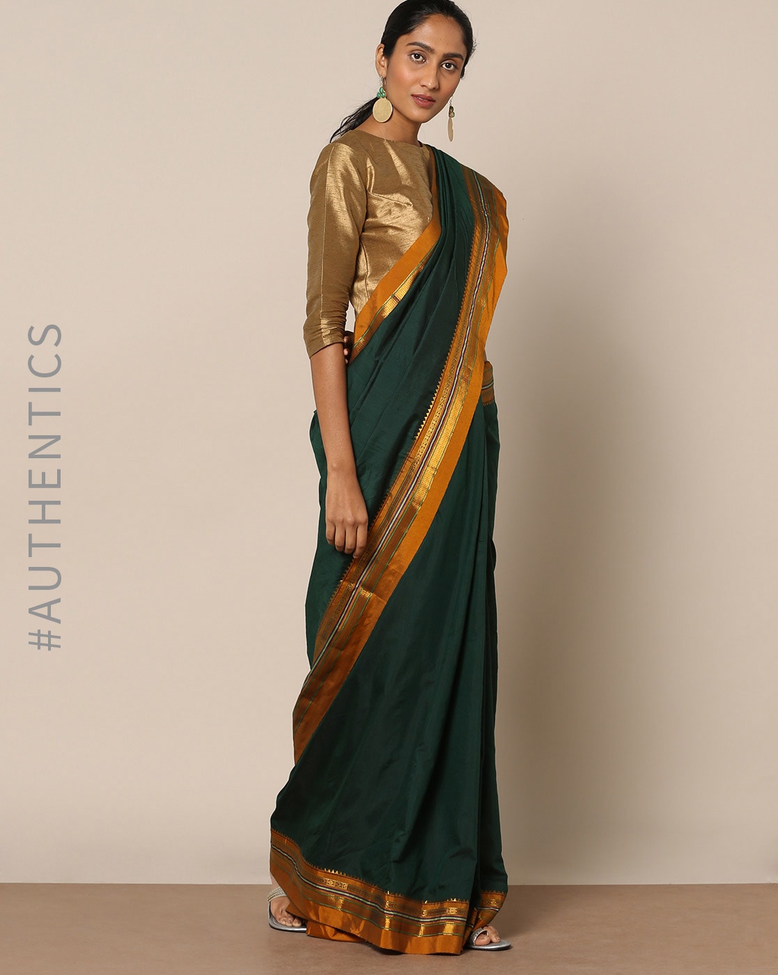 Green Half Silk Saree – RoopKotha – Best Saree in Bangladesh