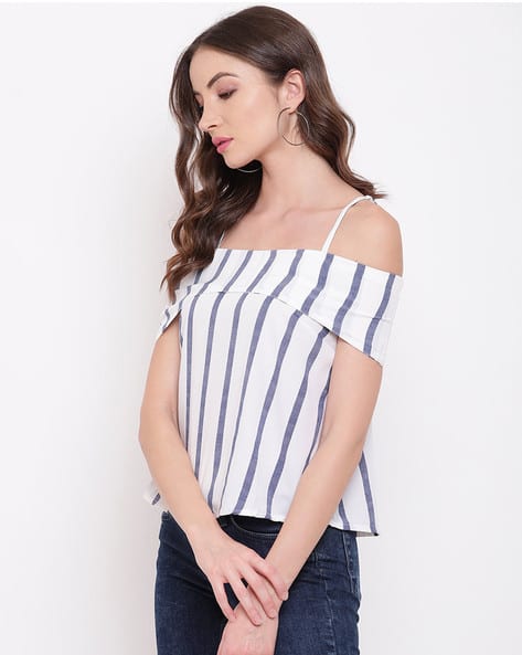Striped Off-Shoulder Top (Image - 1)