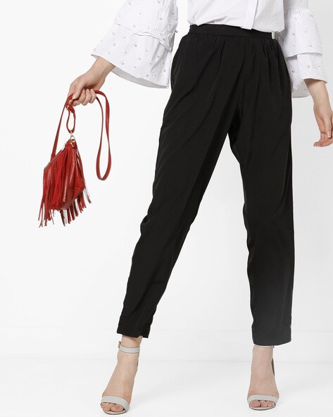 Peach High Waist Ankle Length Pants