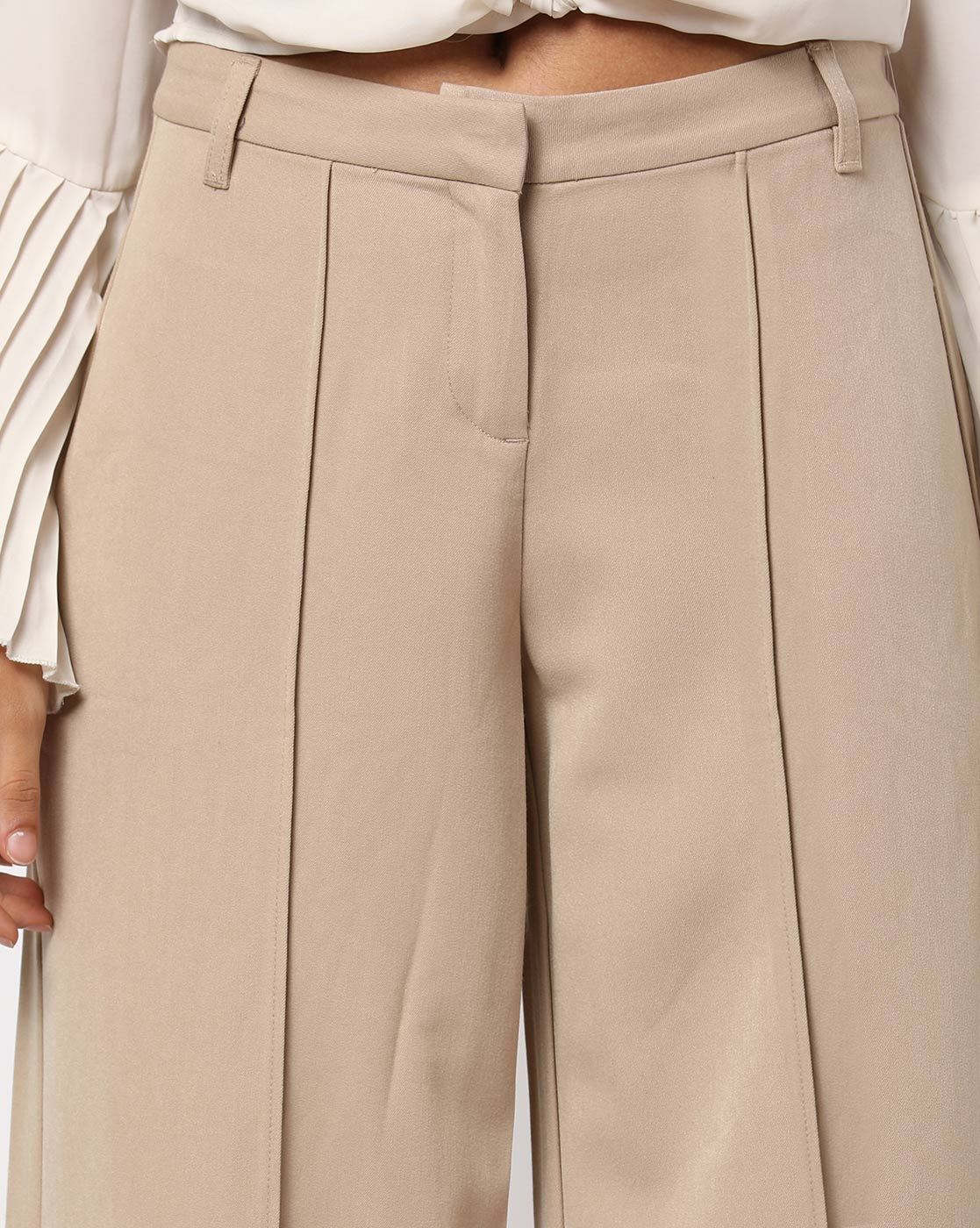 Buy Beige Trousers & Pants for Women by AND Online