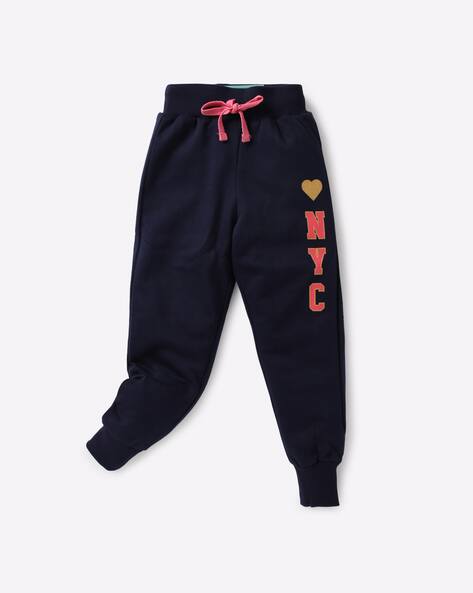 girls navy blue joggers