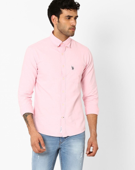 Us polo shop pink shirt