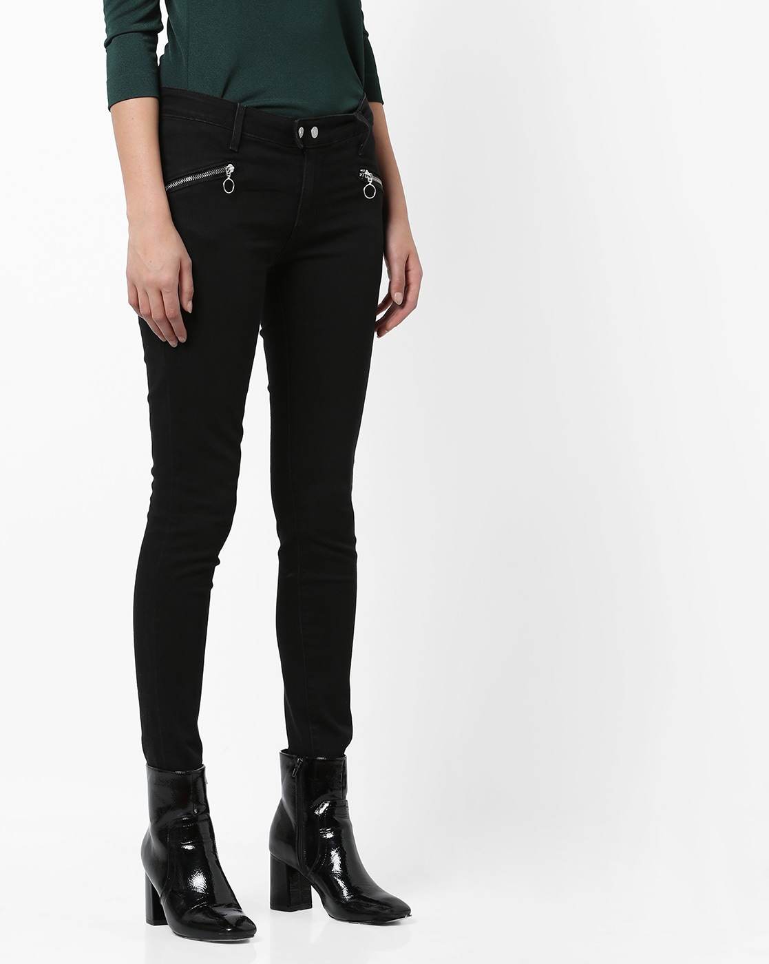 black jeggings with pockets