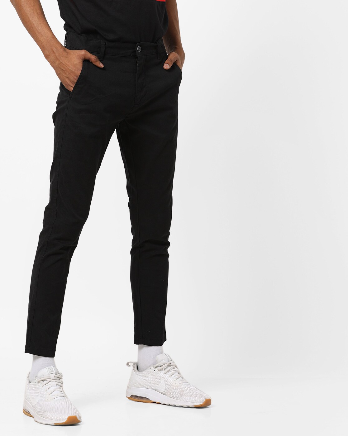 slim fit ankle trousers