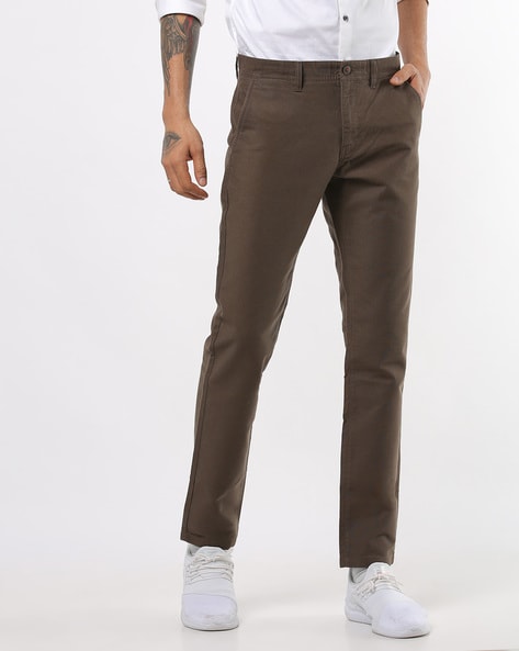 slim fit chinos with insert pockets