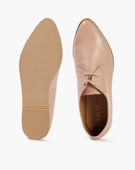 Pointed-Toe Derby Flat Shoes (Image - 3)
