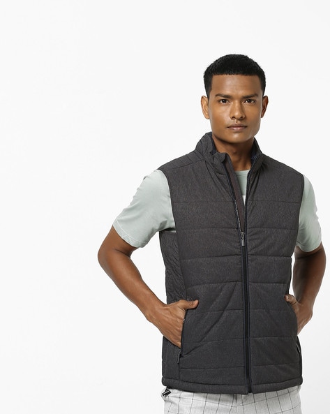 Half Sleeve Quilted Jacket Men Black – Newgenn India