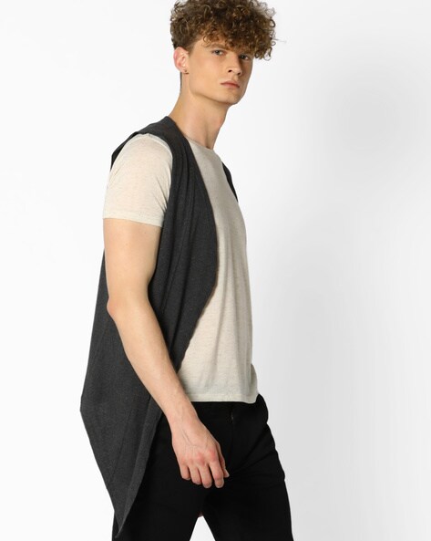 Longline sleeveless cardigan best sale