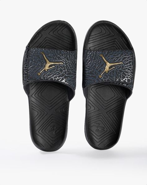 jordan black slippers