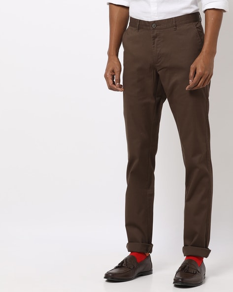 Basics Regular Fit Flat Front Trousers