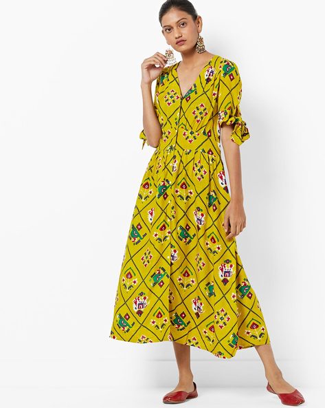 Ajio midi dresses best sale