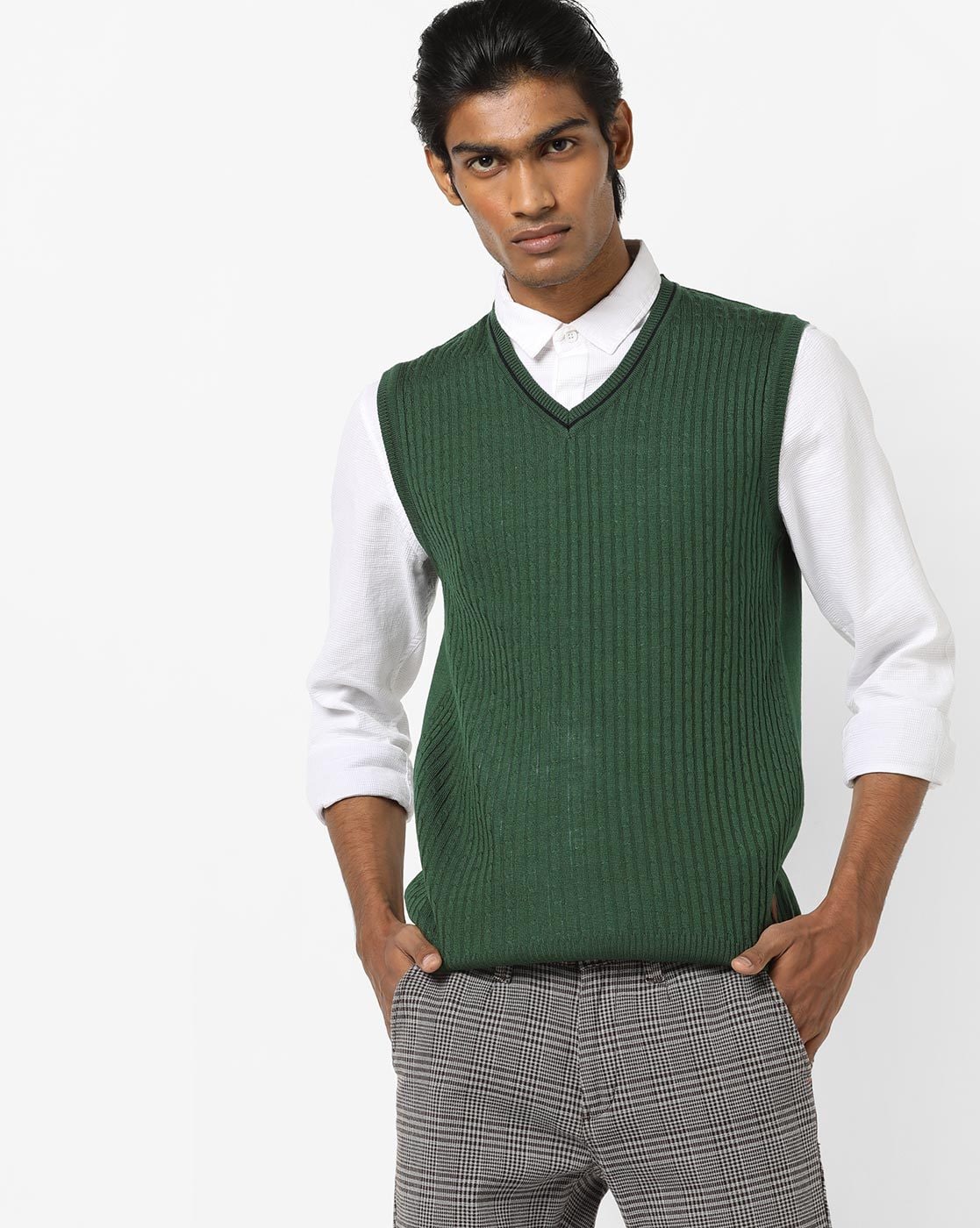 Green clearance sleeveless sweater