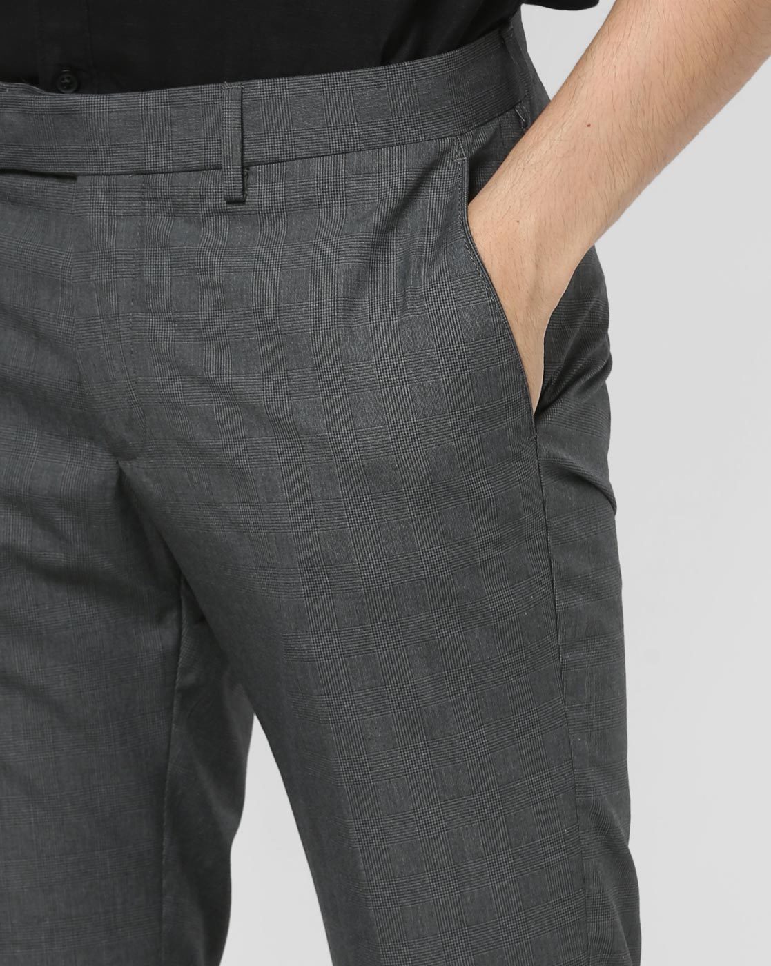 Only & Sons slim fit jersey trousers in dark grey check | ASOS-vachngandaiphat.com.vn
