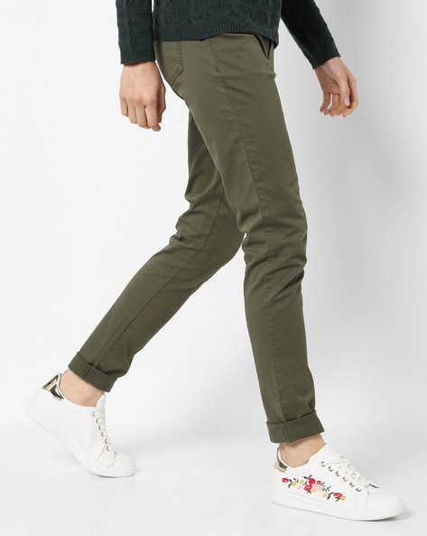 Slim Fit Joggers with Flap Pocket