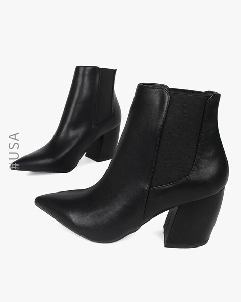 Black The Mid Heel 60 leather ankle boots | Toteme | MATCHES UK