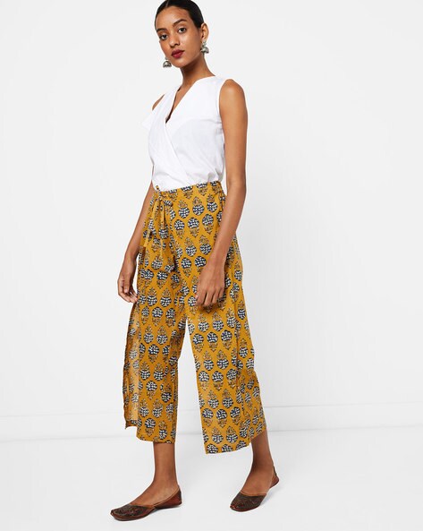 Buy Mustard Yellow Pants for Women by AJIO Online