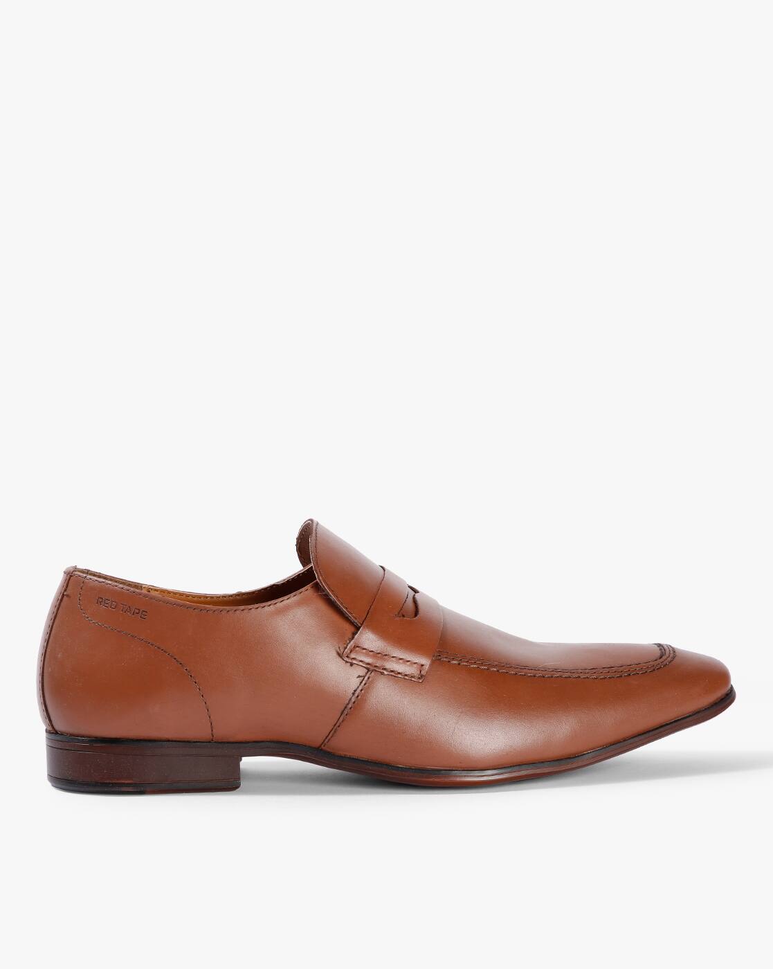 red penny loafers