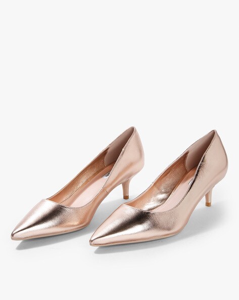 dune gold kitten heels