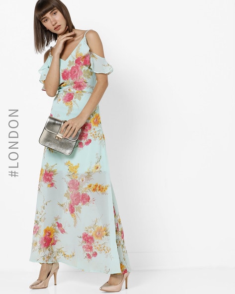 mela london printed maxi dress