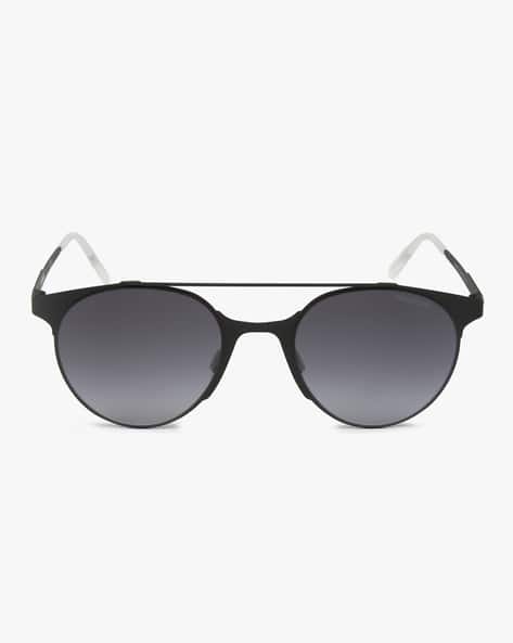 UV-Protected Round Sunglasses with Brow Bar (Image - 1)