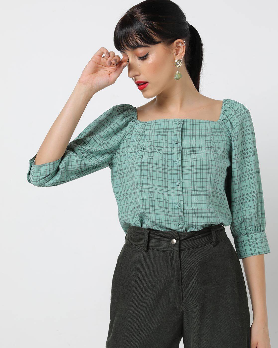 Ajio puff sleeve top Clearance