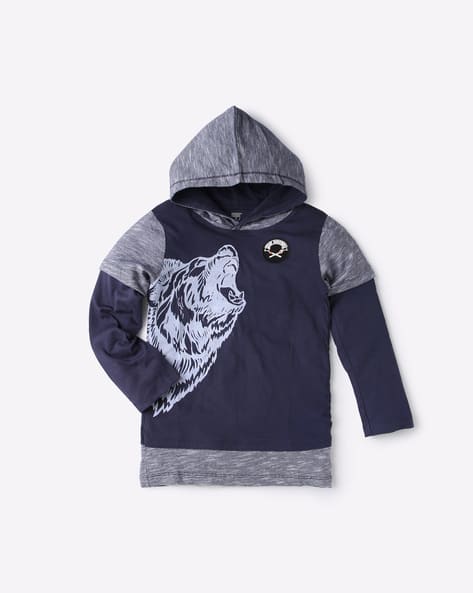 Boy/'s Kids Casual Hoodie T-shirt with Hood Pullover Pocket Tee Navy