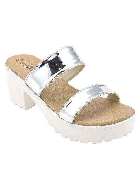 silver colour sandals