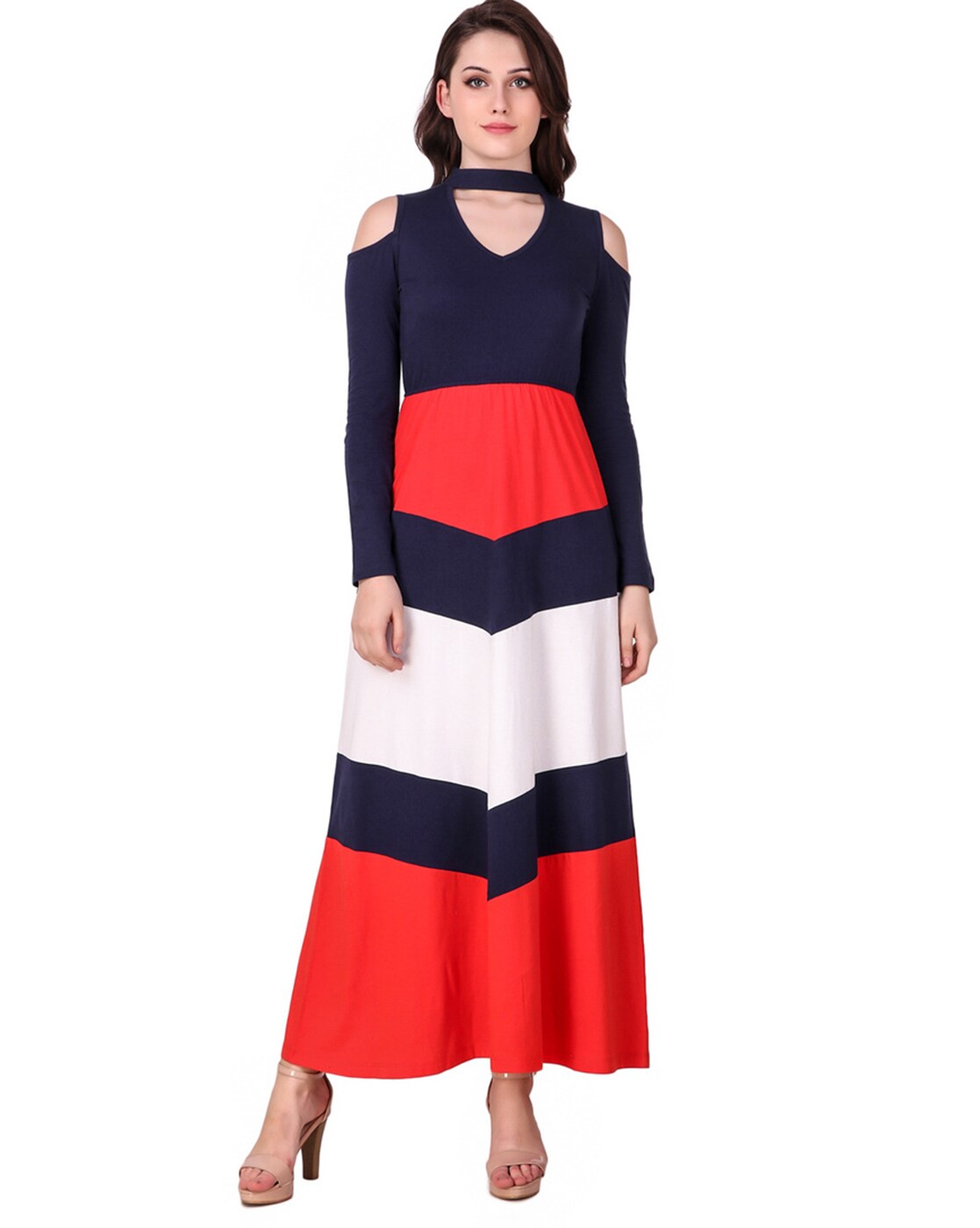 red blue white outfit