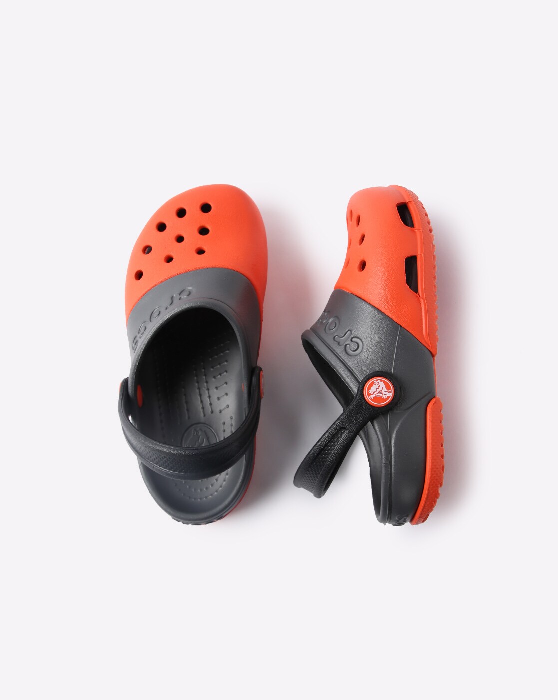 Black and orange crocs online