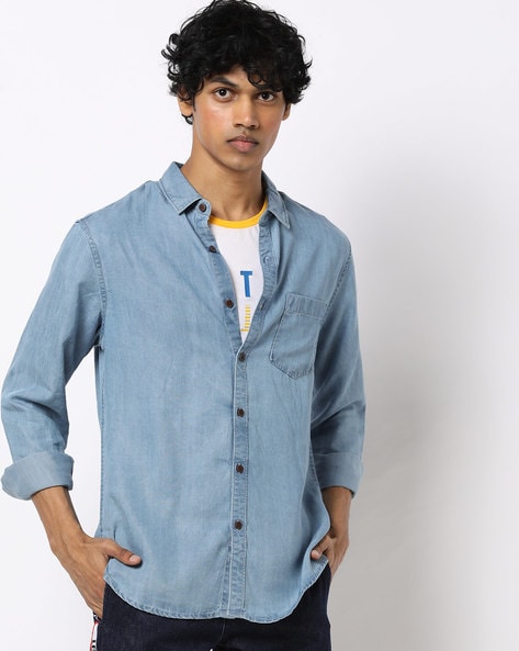 Buy Navy Shirts for Men by Prototype Online | Ajio.com