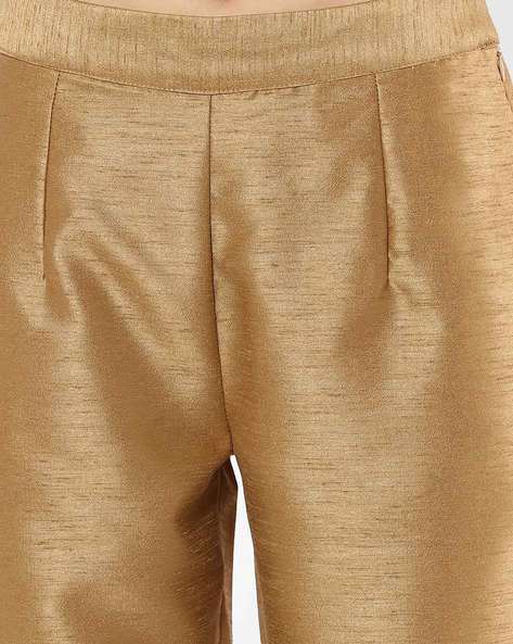 W Pants  Buy W Gold Printed Slim Pant Online  Nykaa Fashion