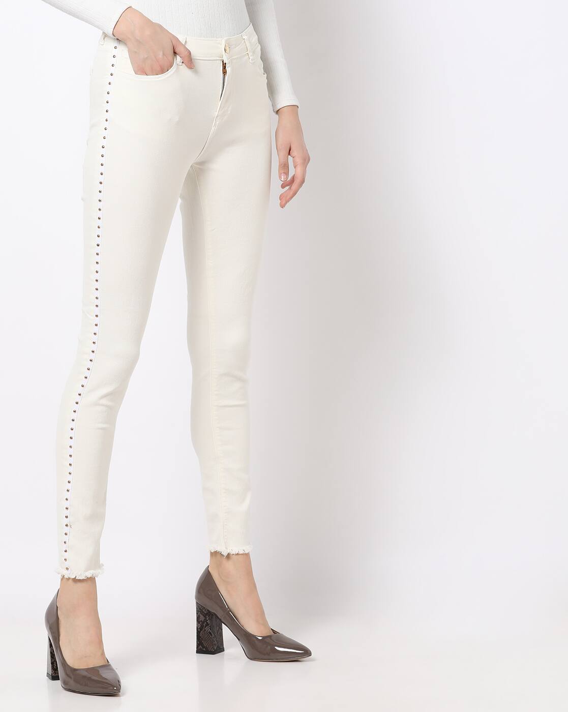 jeans with frayed sides