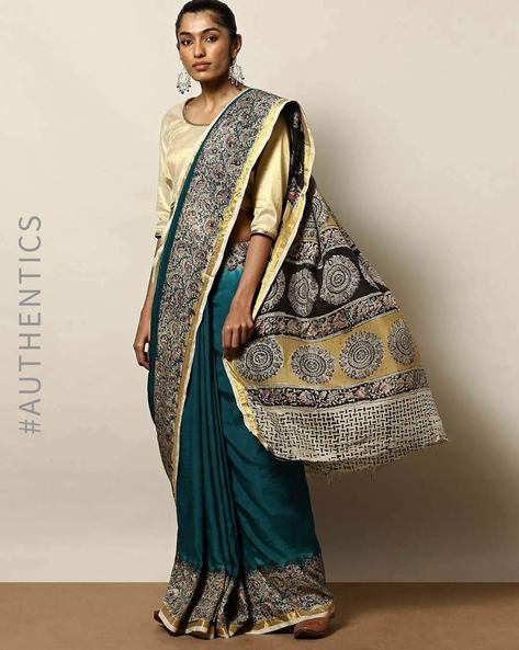 Buy Green Sarees for Women by Ri-wah Online | Ajio.com