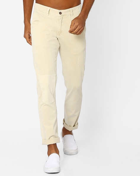 Buy Beige Trousers & Pants for Men by AJIO Online | Ajio.com