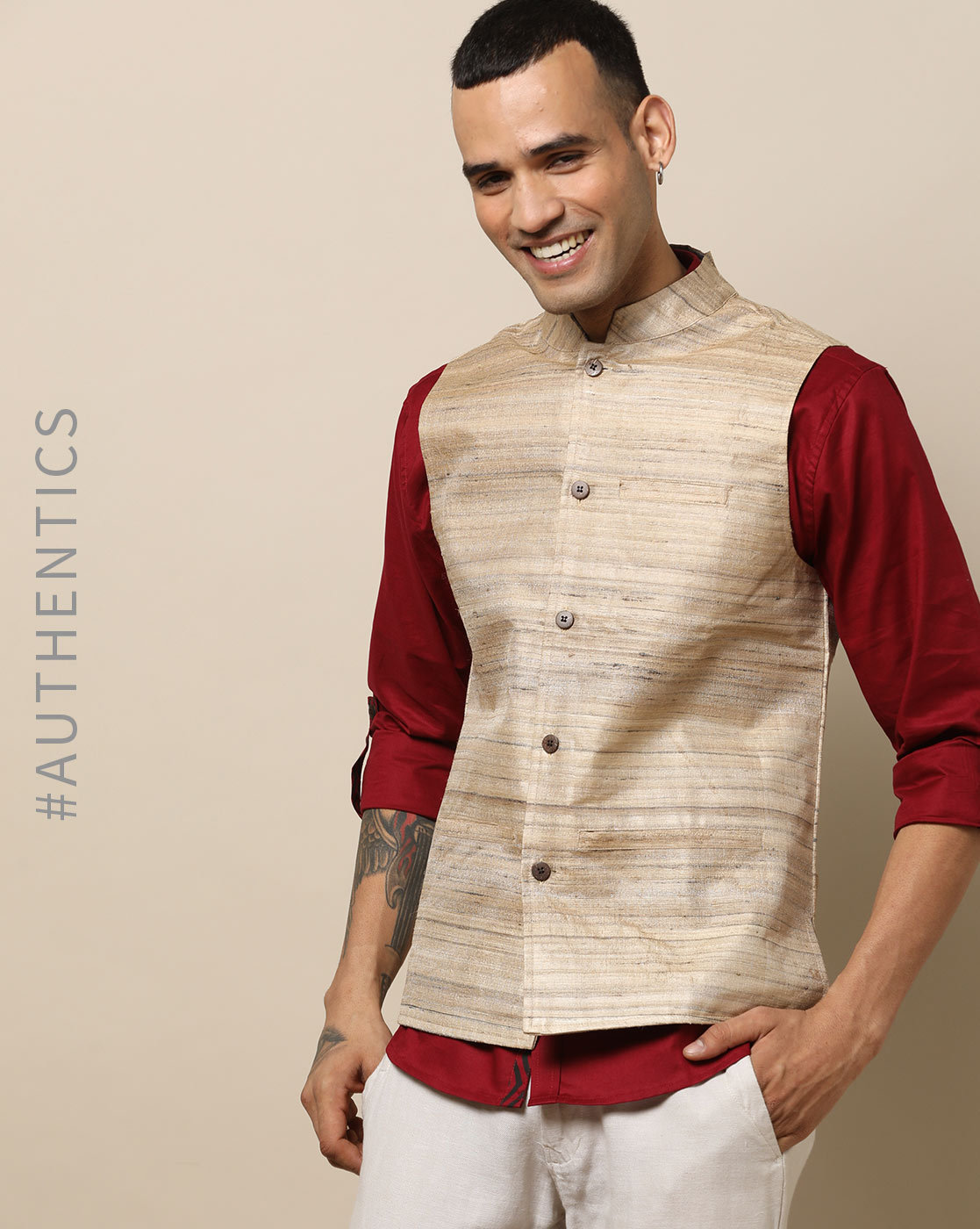 silk nehru jacket