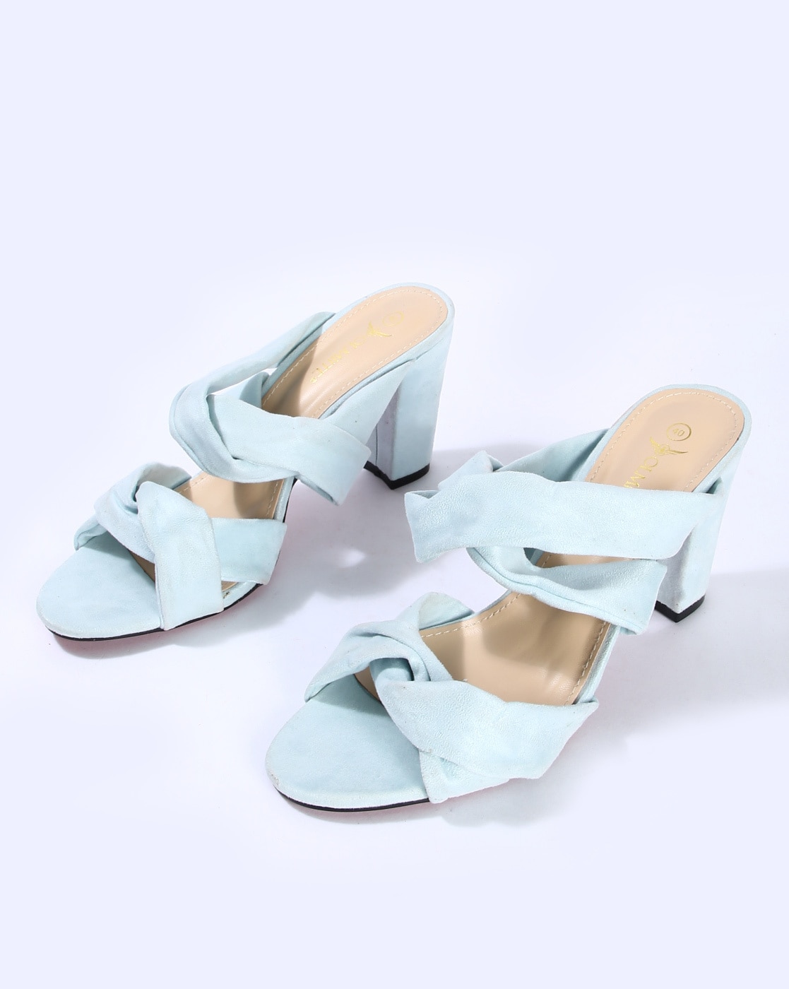 Buy Light Blue Heeled Sandals for Women 