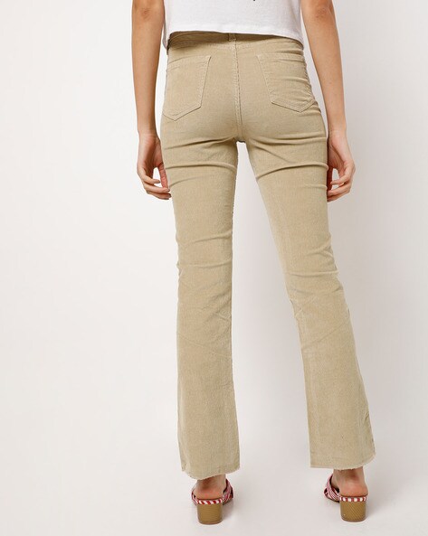 Buy Beige Trousers & Pants for Women by AJIO Online