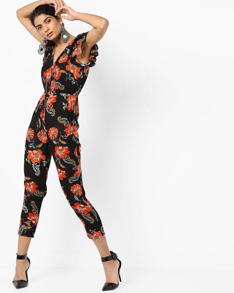 black ankle length jumpsuit