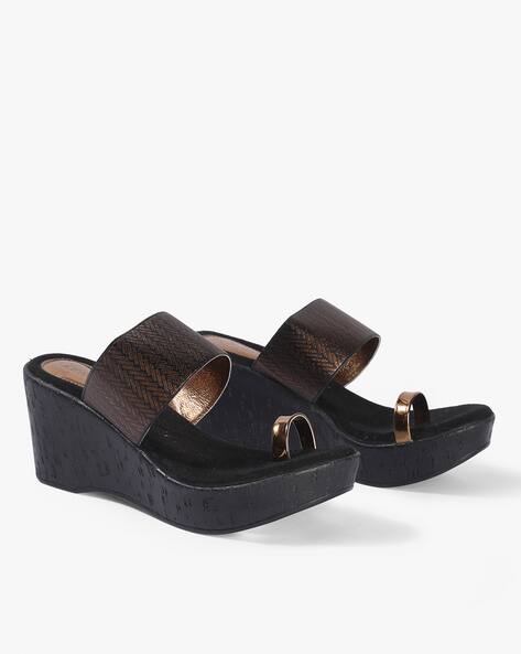 catwalk bronze wedges