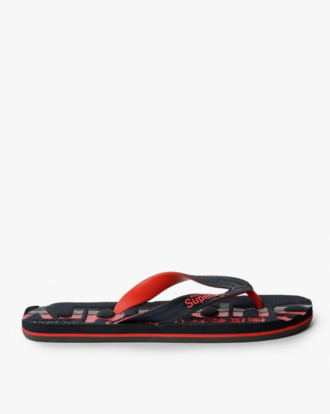 Tricolour Thong-Strap Flip-Flops