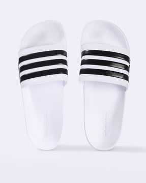 adidas white sliders