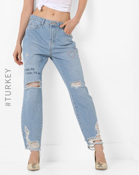 boyfriend jeans ajio